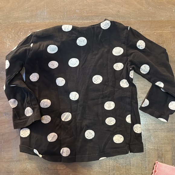 Zara Black Polka Dot Top and Pink Pants Set - Picture 3 of 5